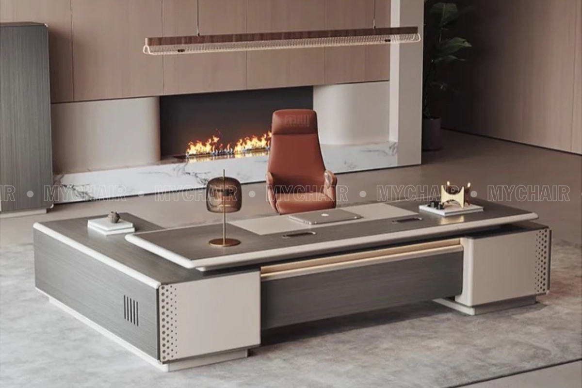 Bàn giám đốc kèm tủ phụ tiện lợi NBLD08