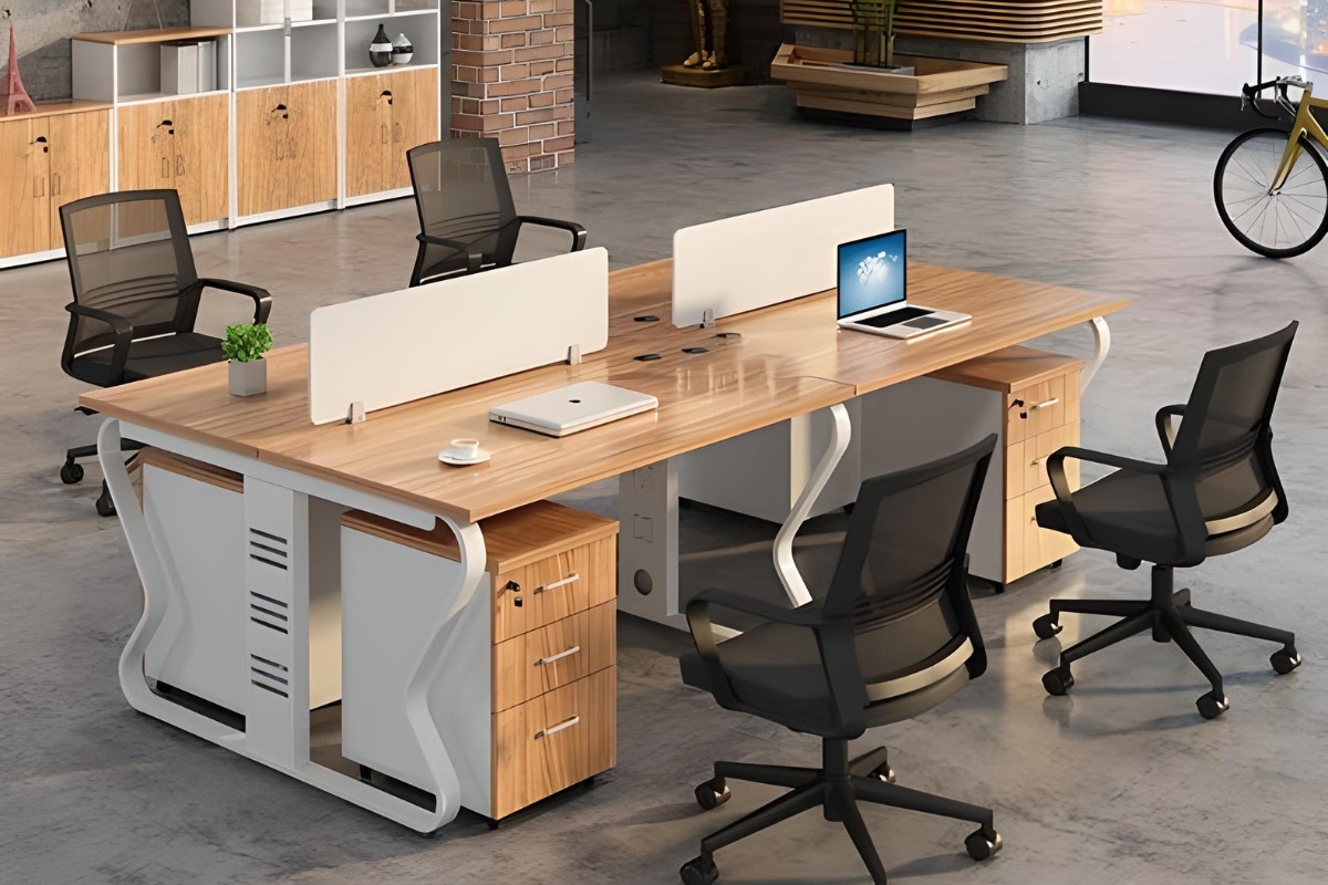 Bàn làm việc gỗ có hộc tủ cho kế toán