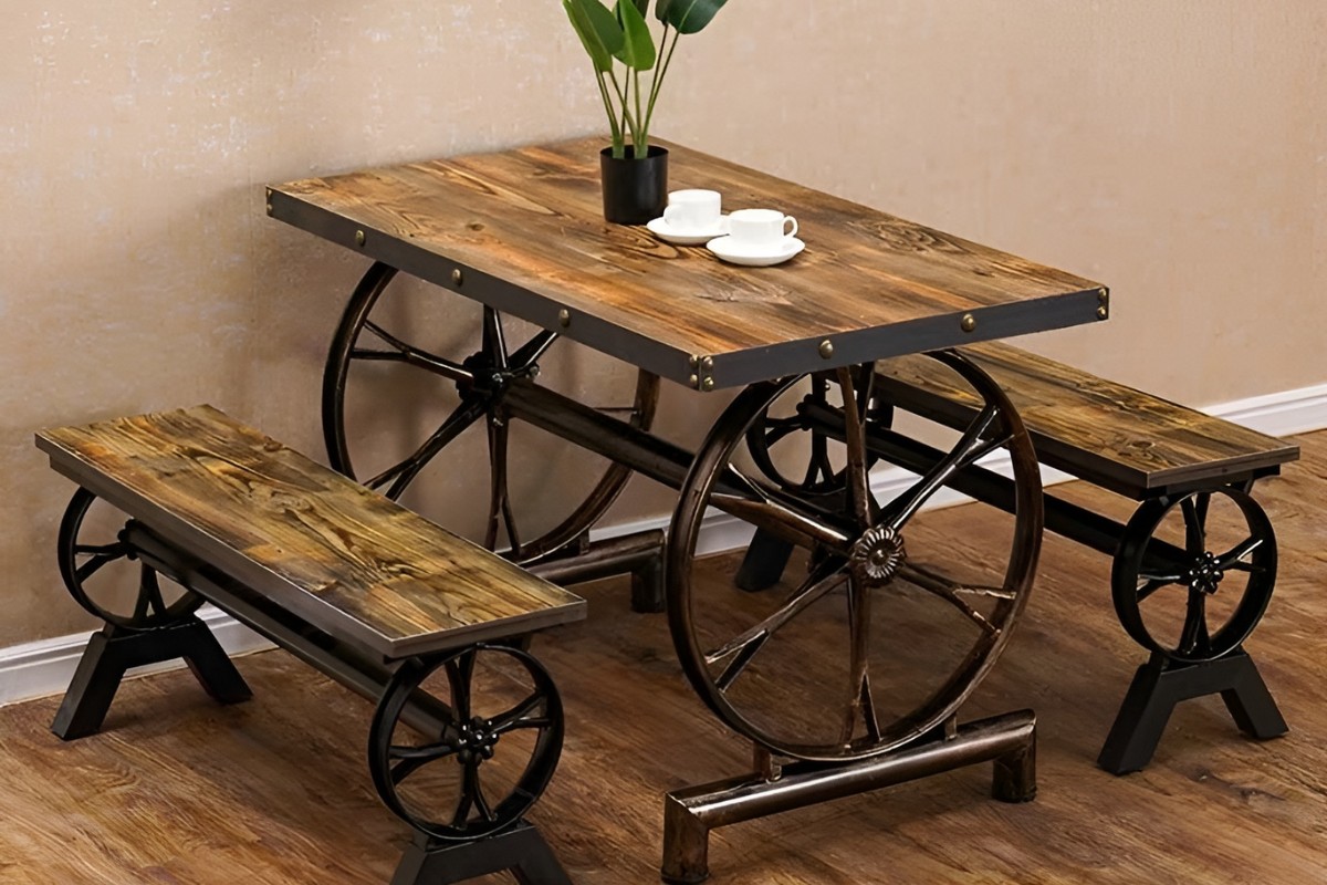 Bàn trà có bánh xe độc đáo