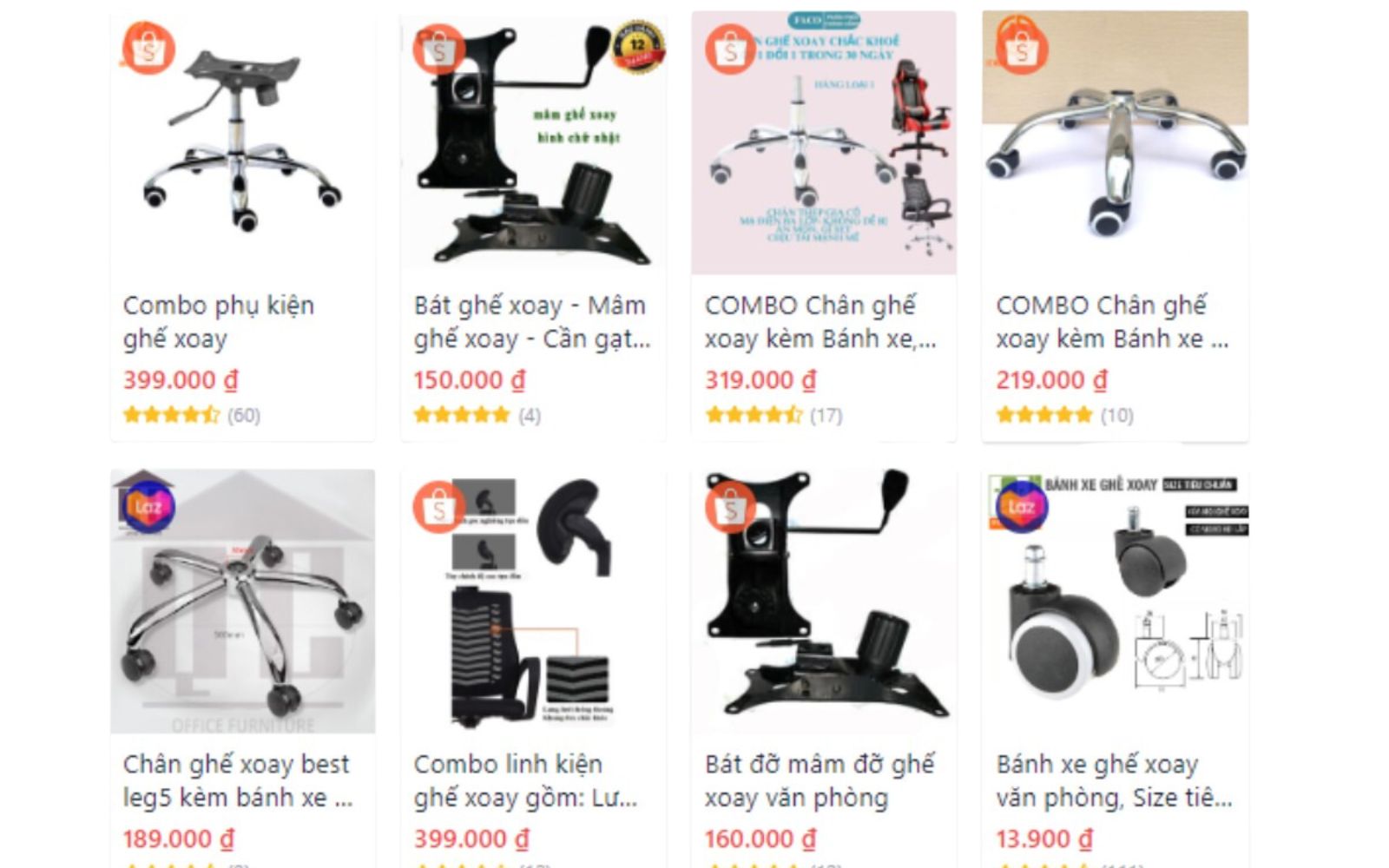 Beecost nổi tiếng là nơi bán phụ kiện ghế văn phòng giá tốt