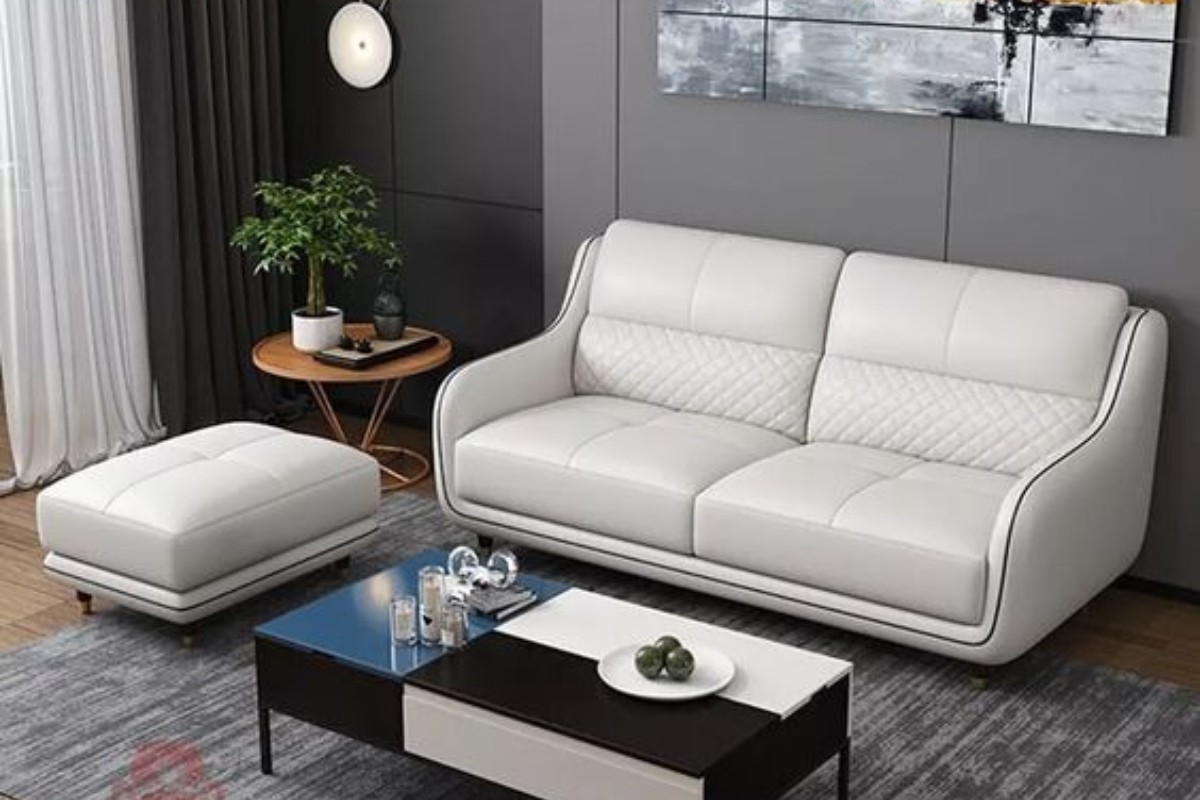 Sofa băng màu trắng cho chung cư