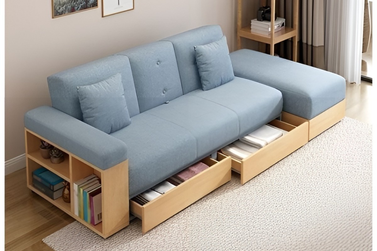 Sofa chung cư có ngăn để đồ