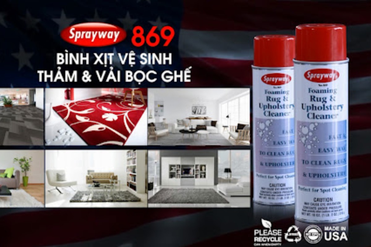 Dung dịch vệ sinh sofa vải dạng bọt 869