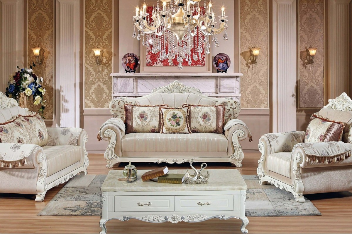 Sofa vải nhung cổ điển đẹp mắt