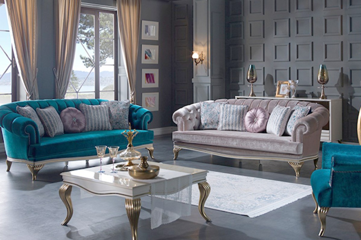 Ghế sofa vải nhung cổ điển mềm mịn