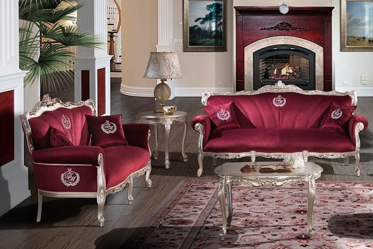 Ghế sofa vải nhung cổ điển cao sang
