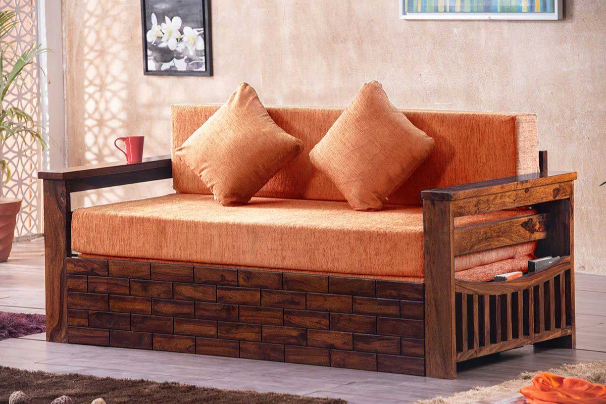 Ghế sofa giường gỗ phong cách cổ điển