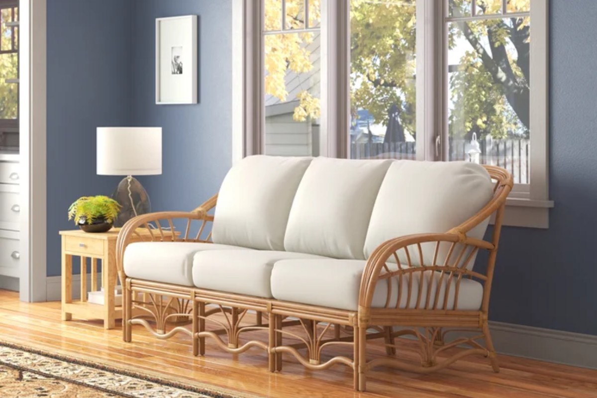 Sofa mây bohemian mang đậm vẻ đẹp tự nhiên