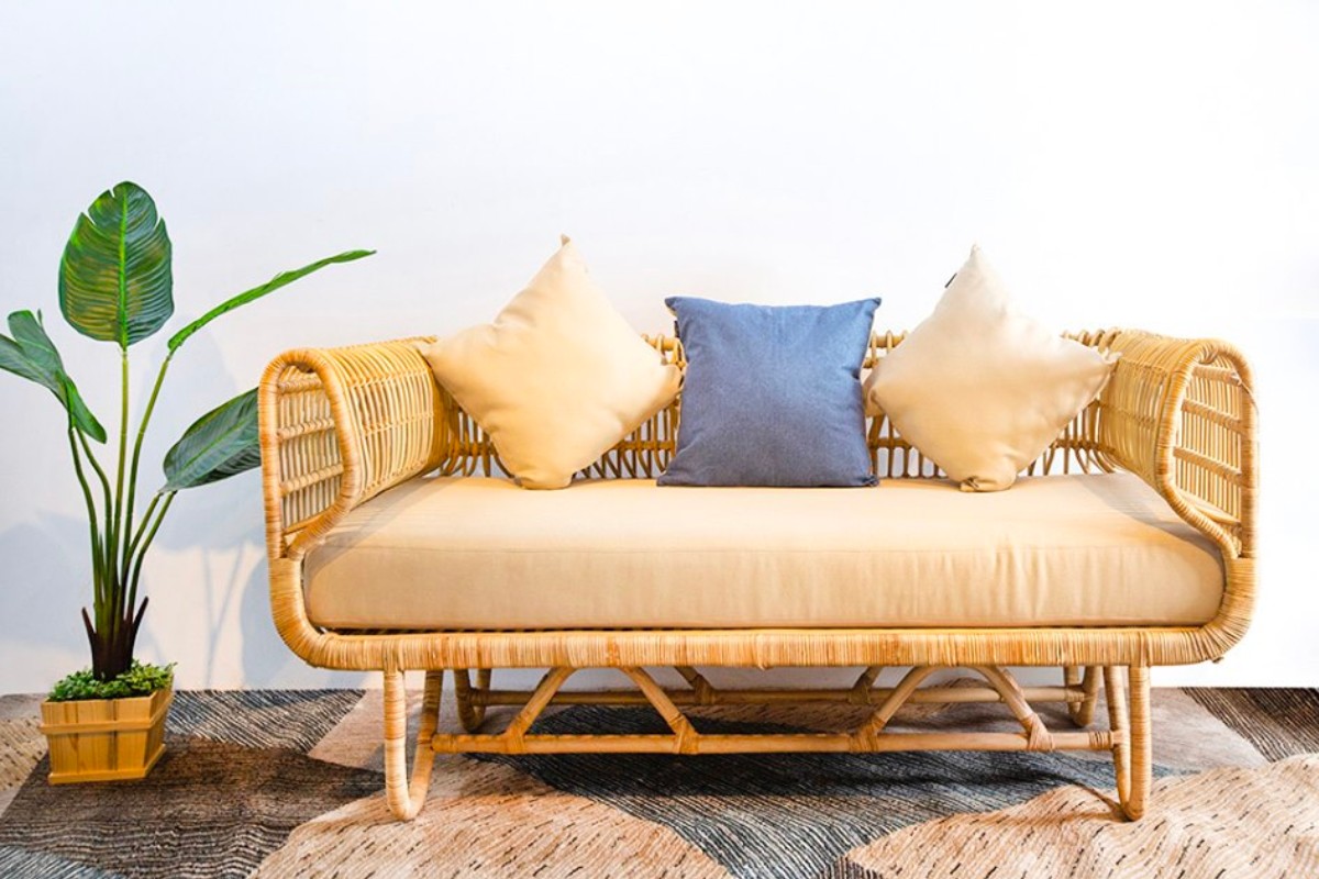 Sofa mây đôi