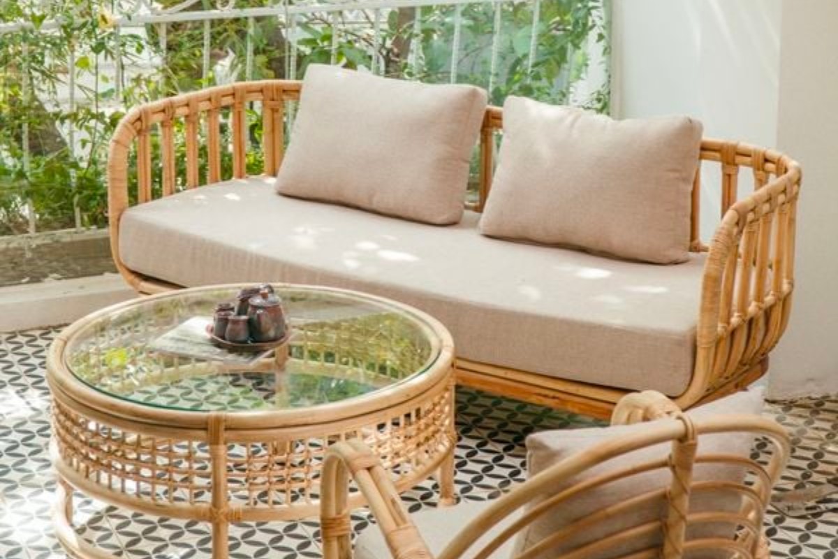 Ghế sofa mây đôi đẹp