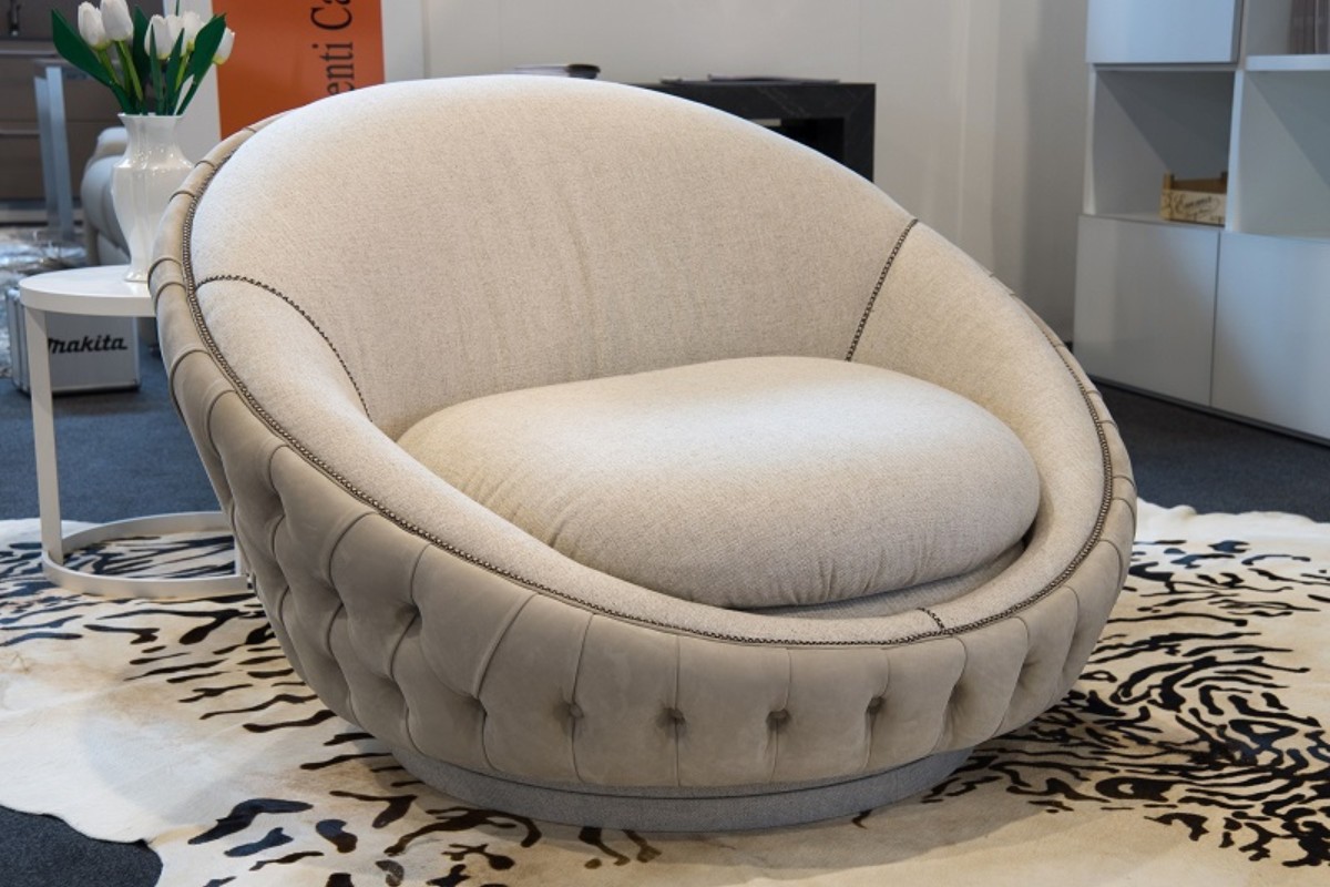 Sofa tròn đơn nhỏ gọn, đẹp mắt
