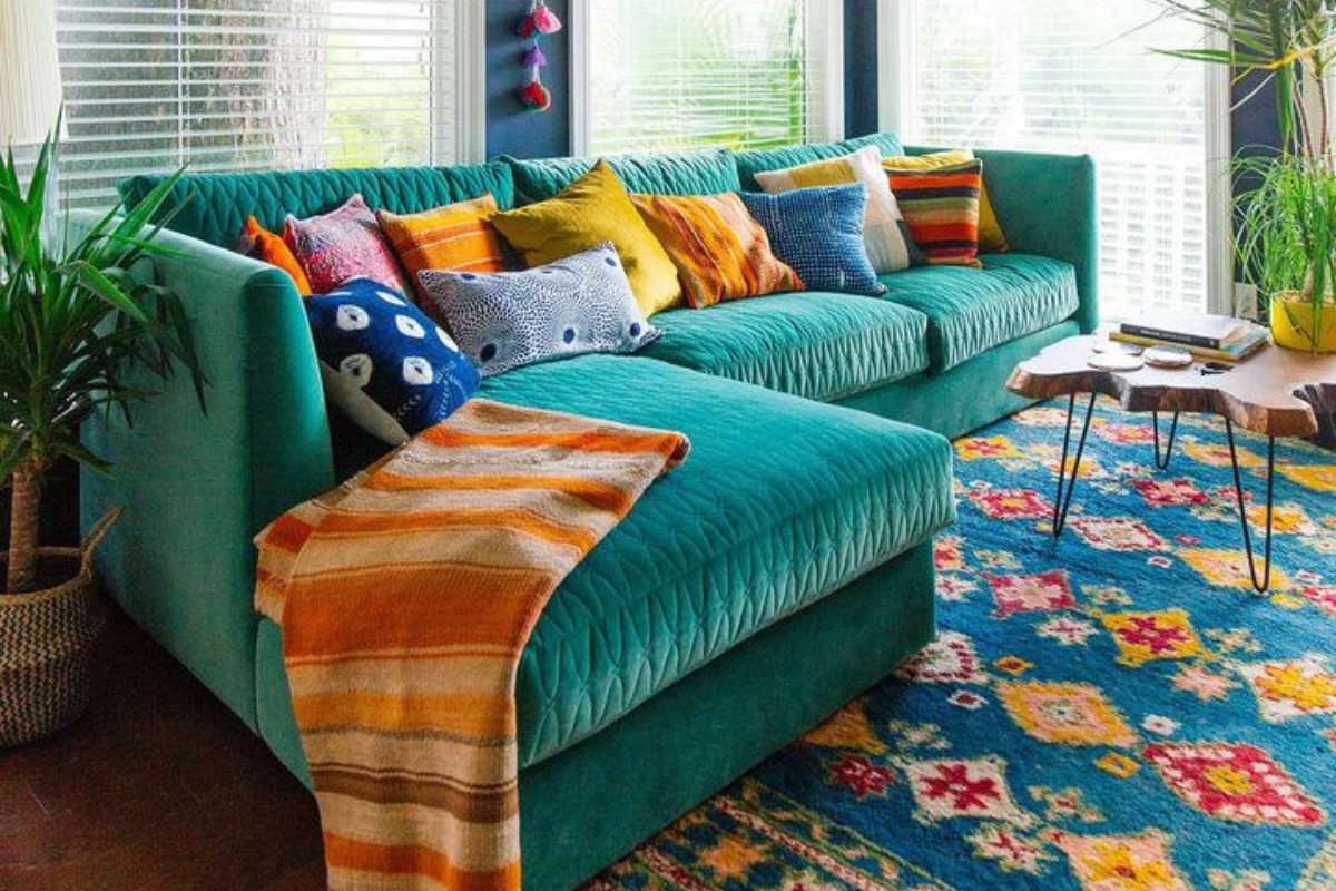 Sofa vải Bohemian đẹp mắt