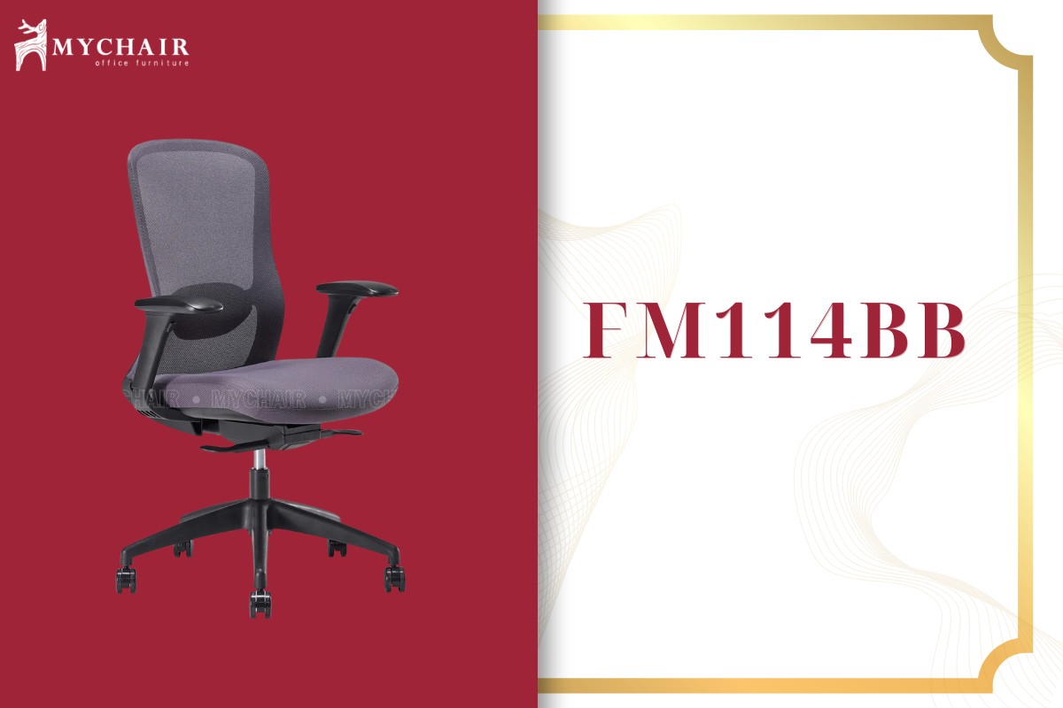 Ghế xoay văn phòng chân nhựa FM114BB-1