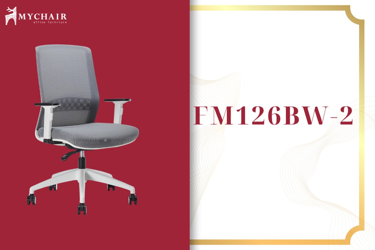 Ghế xoay văn phòng chân nhựa cao cấp MyChair FM126BW-2