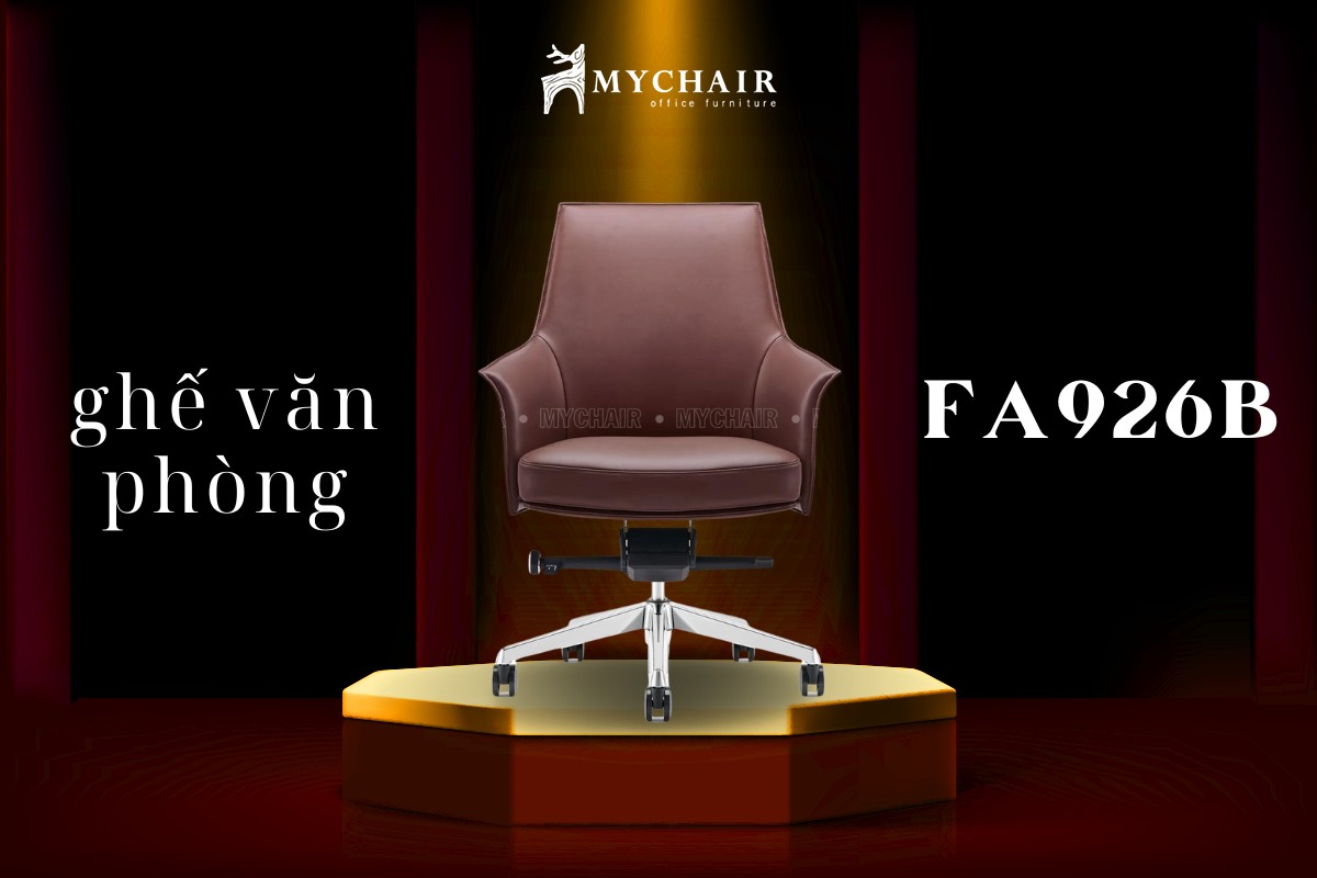 Ghế xoay làm việc cho người nặng cân màu nâu làm cho không gian thêm sang trọng và cổ điển