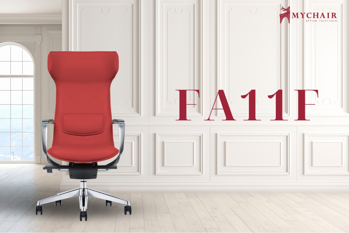 Ghế văn phòng màu đỏ chân xoay MyChair FA11F