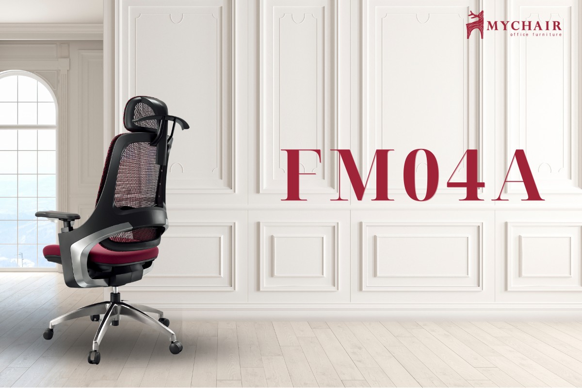 Ghế xoay văn phòng màu đỏ MyChair FM04A