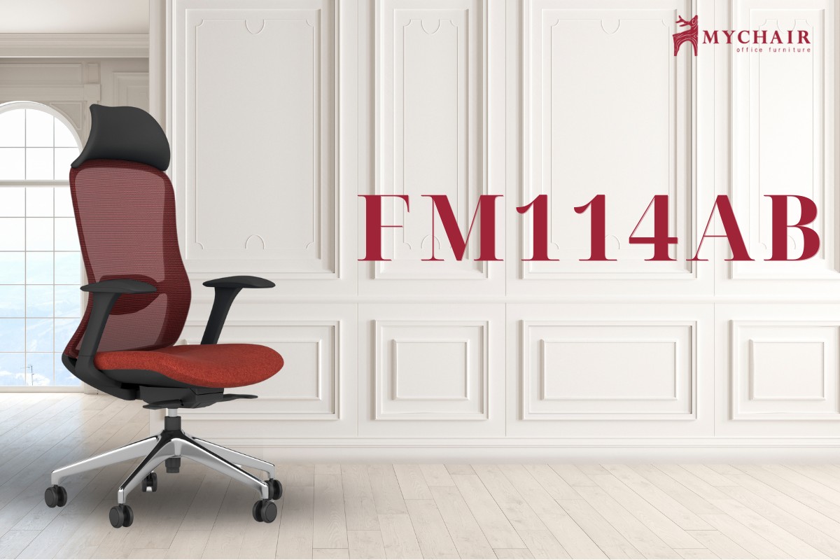Ghế xoay văn phòng màu đỏ MyChair FM114AB