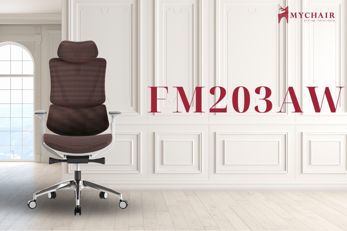 Ghế làm việc văn phòng màu đỏ MyChair FM203AW