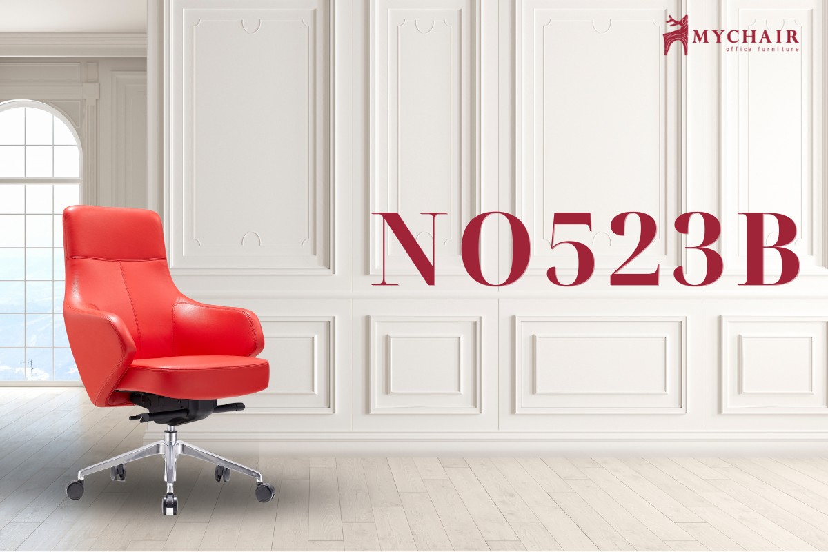 Ghế xoay văn phòng màu đỏ MyChair NO523B