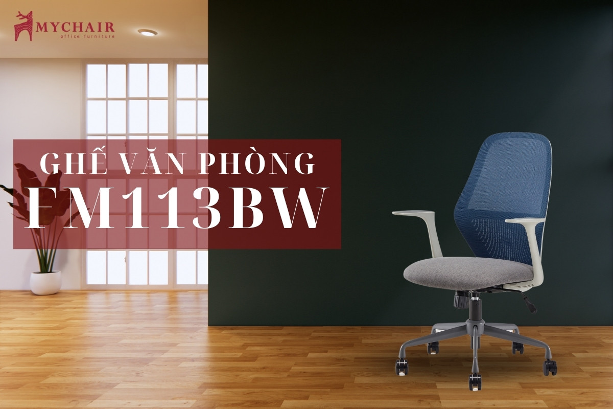 Ghế xoay màu xanh dương MyChair FM113BW