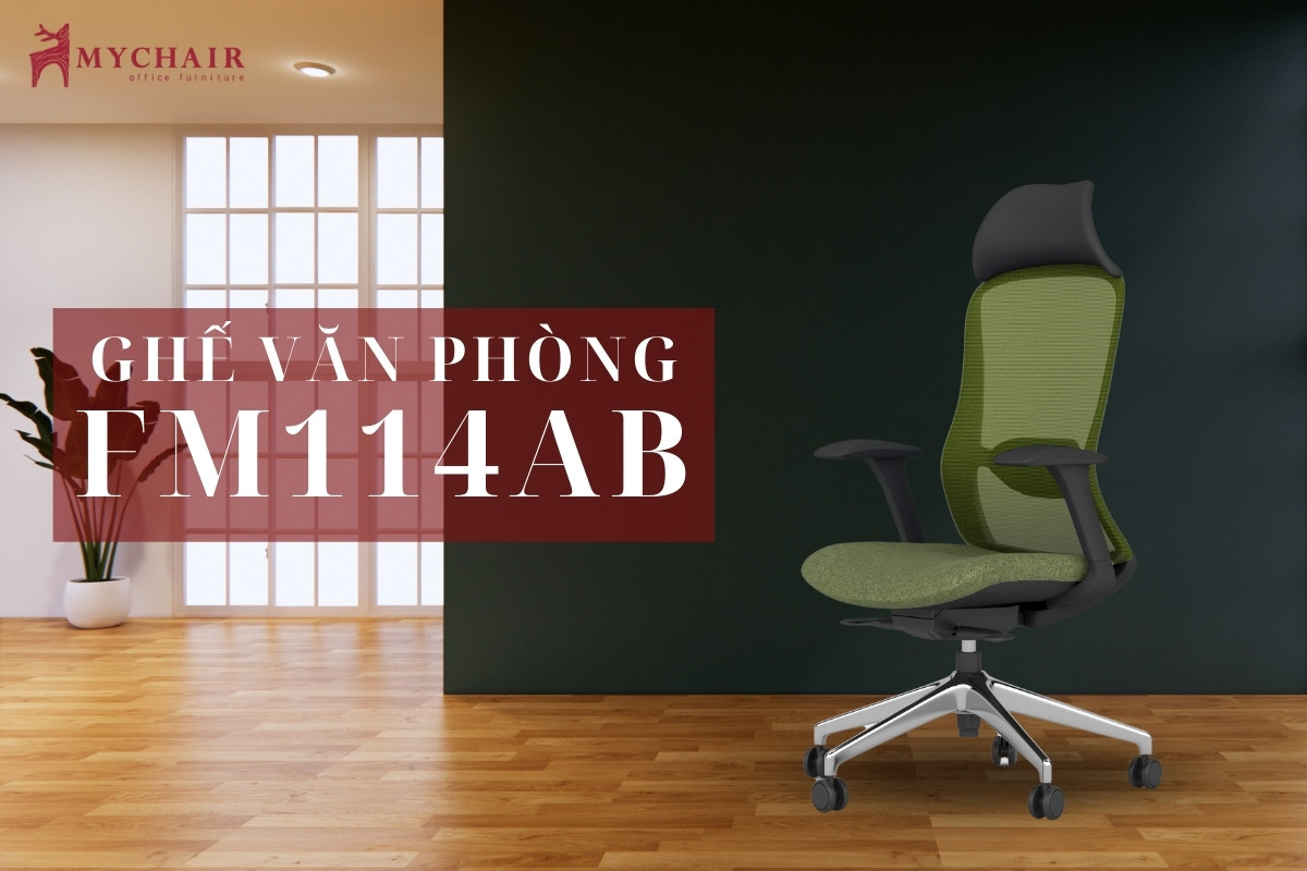 Ghế xoay văn phòng màu xanh lá cây MyChair FM114AB