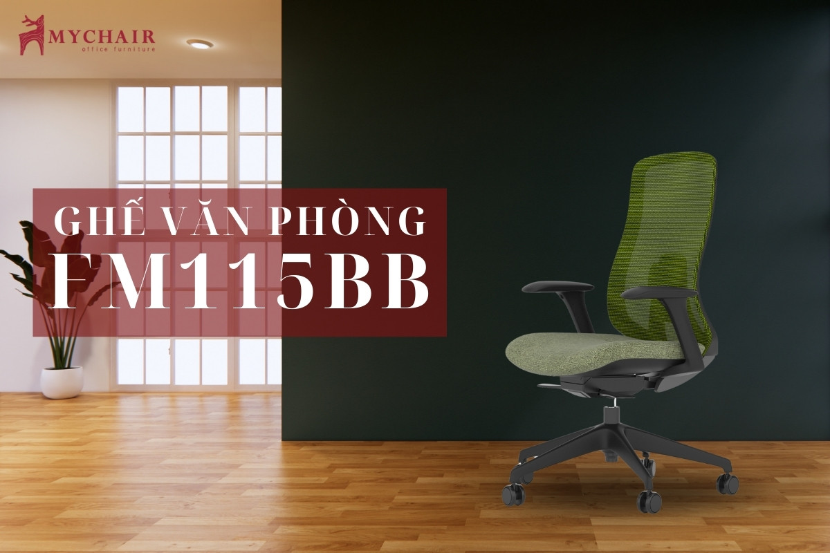 Ghế xoay văn phòng màu xanh lá cây MyChair FM115BB