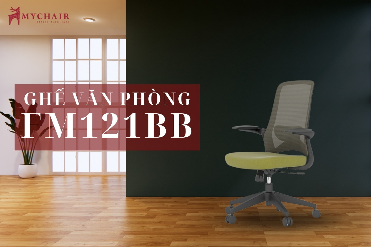 Ghế văn phòng màu xanh lá cây MyChair FM121BB
