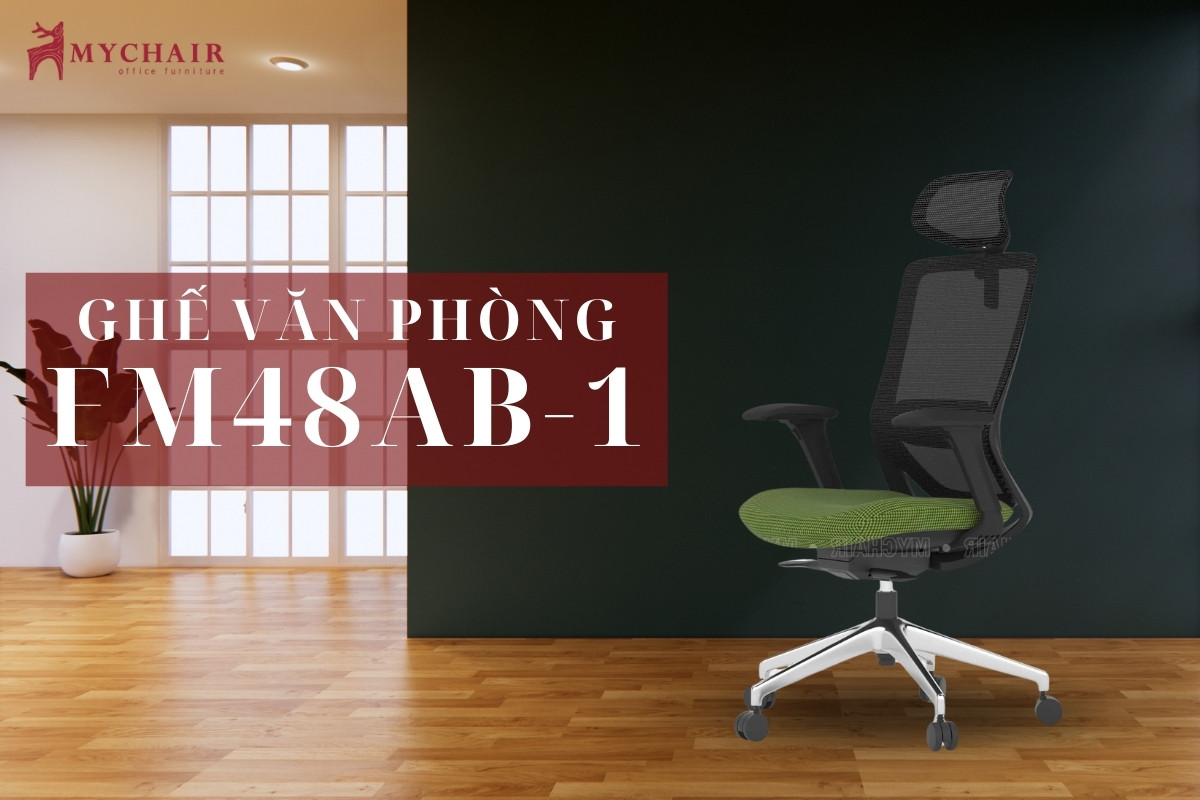 Ghế văn phòng màu xanh lá cây MyChair FM48AB-1