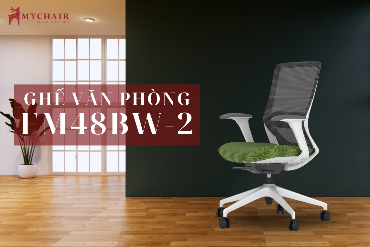 Ghế xoay nhân viên màu xanh MyChair FM48BW-2