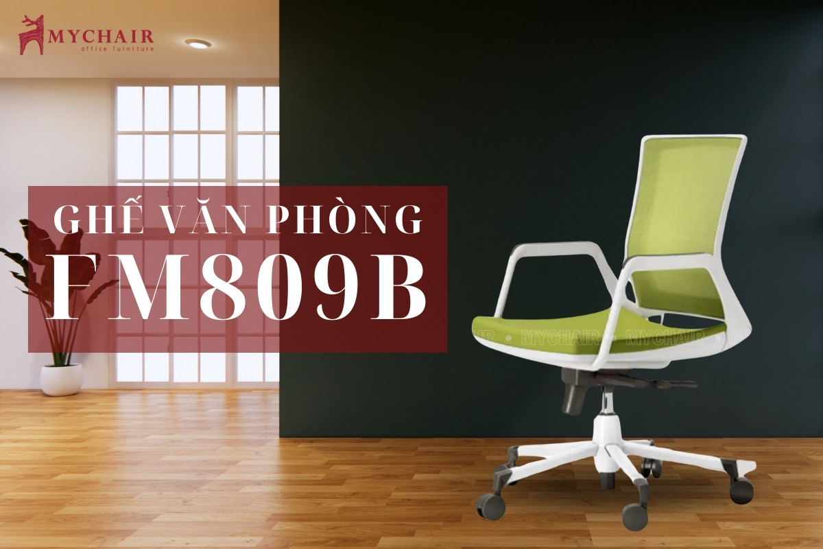 Ghế xoay văn phòng màu xanh lá cây MyChair FM809B
