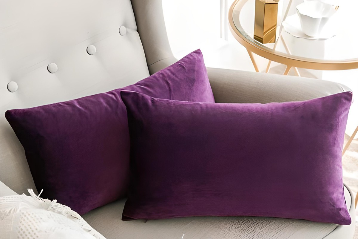 Gối sofa nhung tựa lưng mềm mại