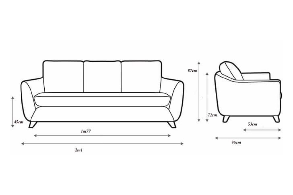 Kích thước ghế sofa chữ I