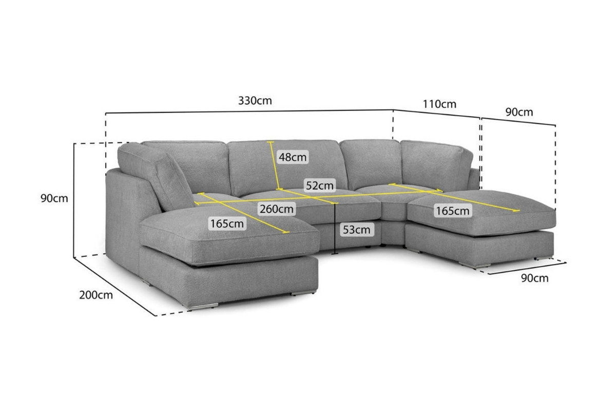 Kích thước sofa chữ U