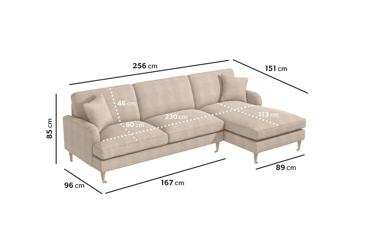 Kích thước ghế sofa góc chữ L