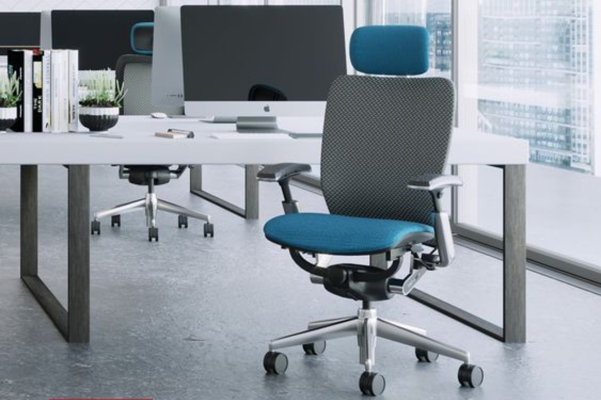 Ghế xoay văn phòng màu xanh mang lại vẻ đẹp dịu mát, tươi mới