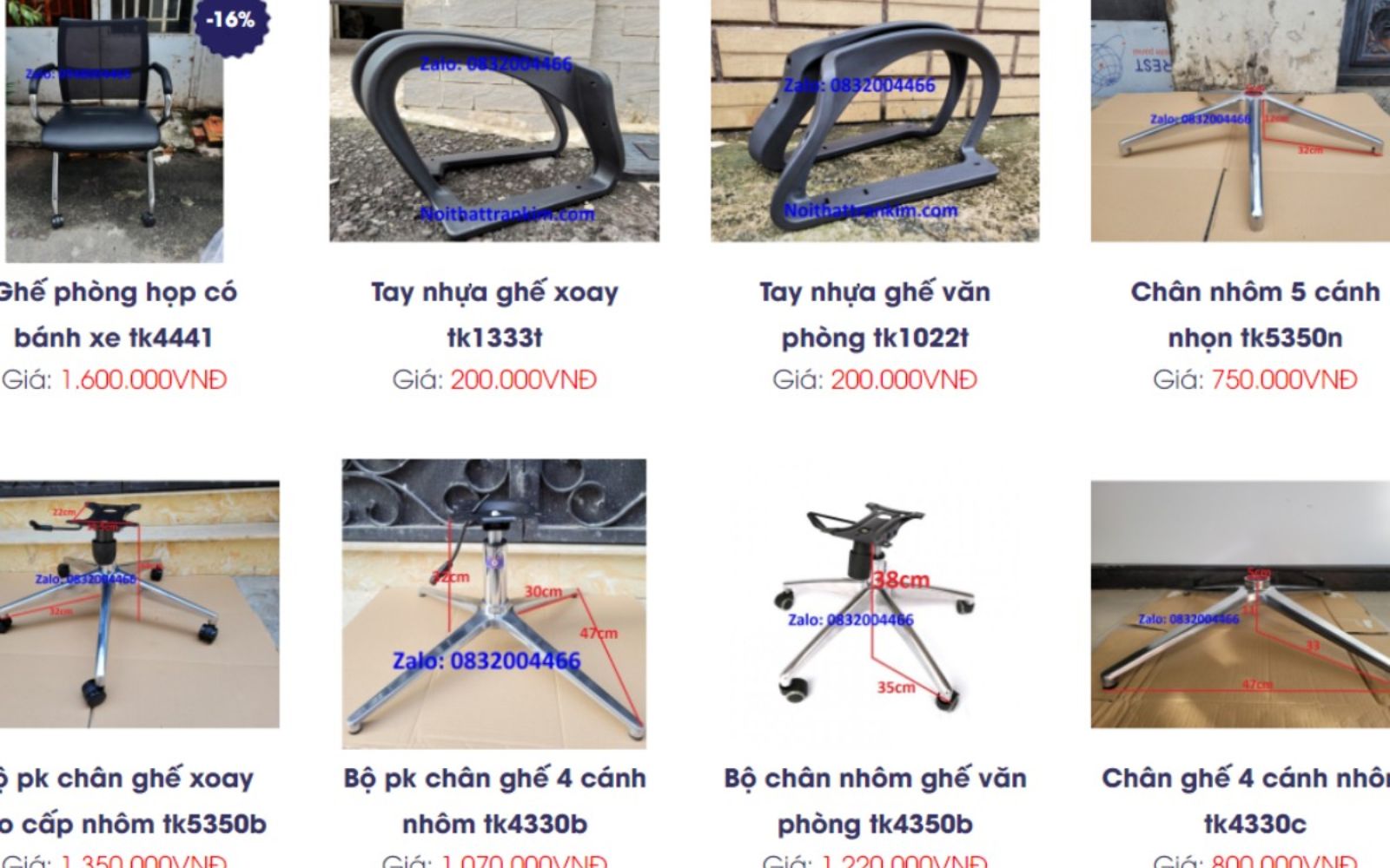 Địa chỉ Trần Kim nổi bật với các phụ kiện ghế văn phòng giá rẻ