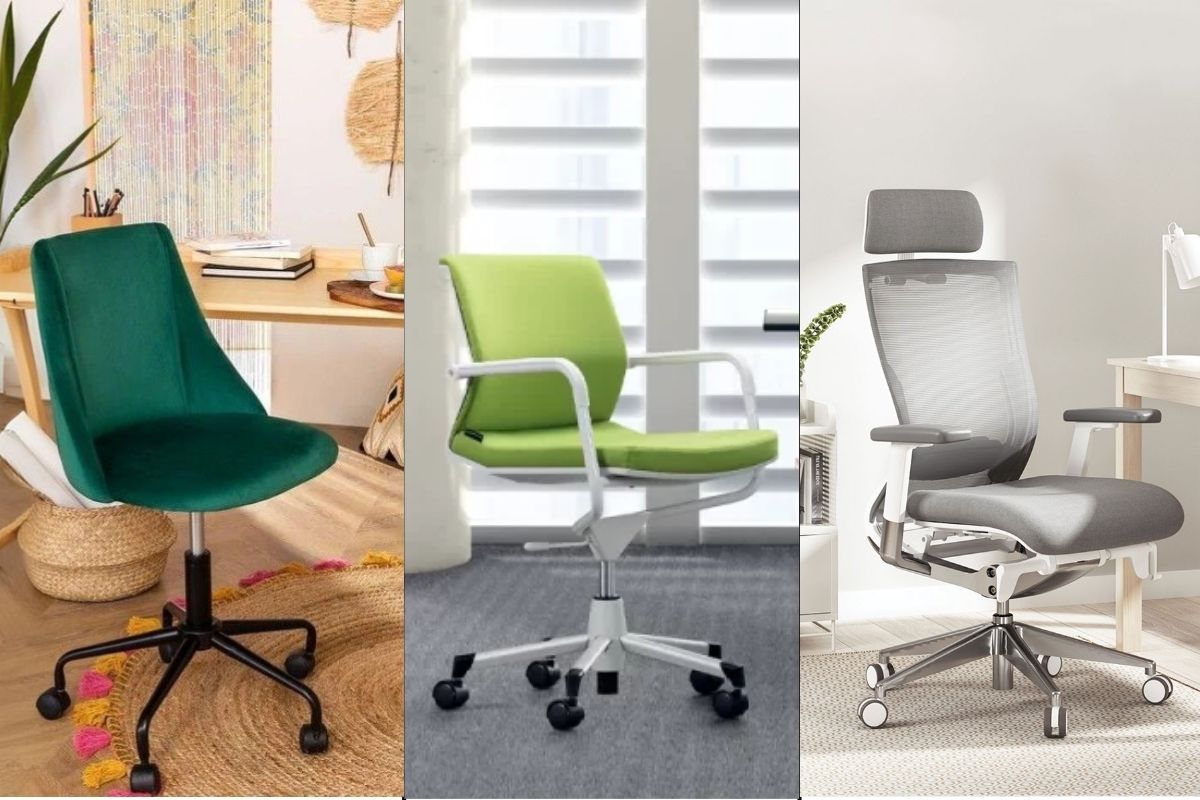 So sánh ghế xoay văn phòng không tay vịn, tay cố định và tay điều chỉnh linh hoạt