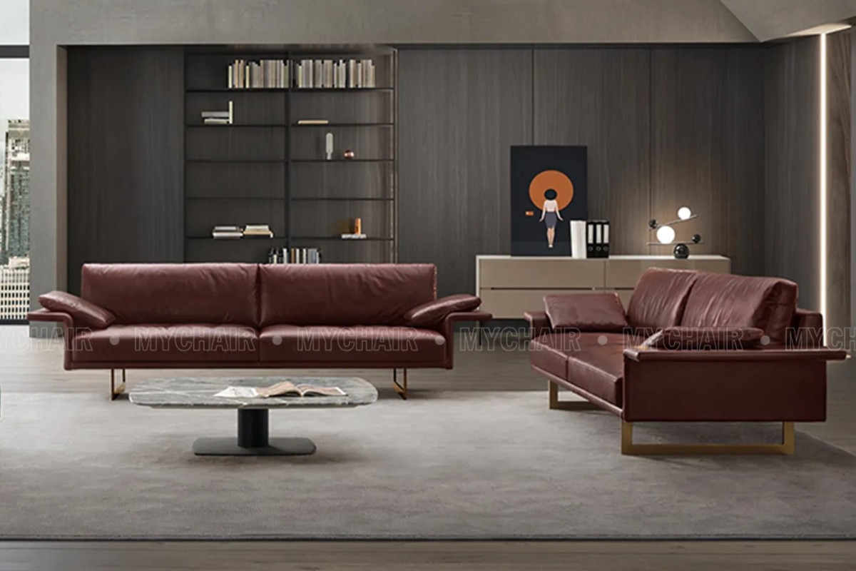 Sofa văng da phong cách cổ điển