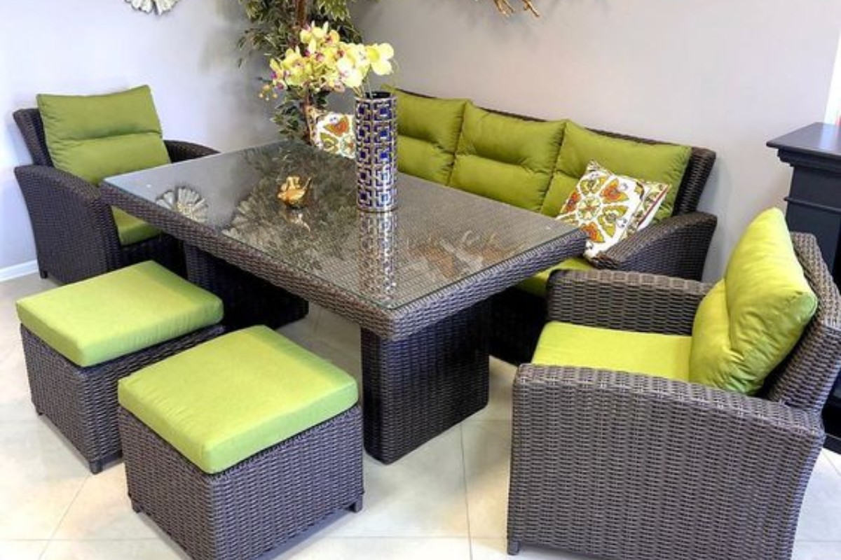 Sofa chung cư nhựa giả mây