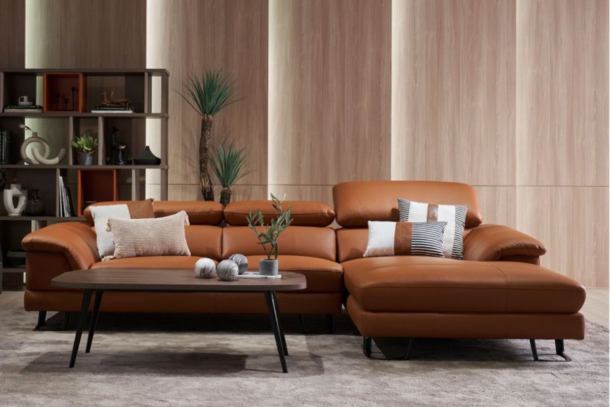 Sofa chữ L bọc da Nhật