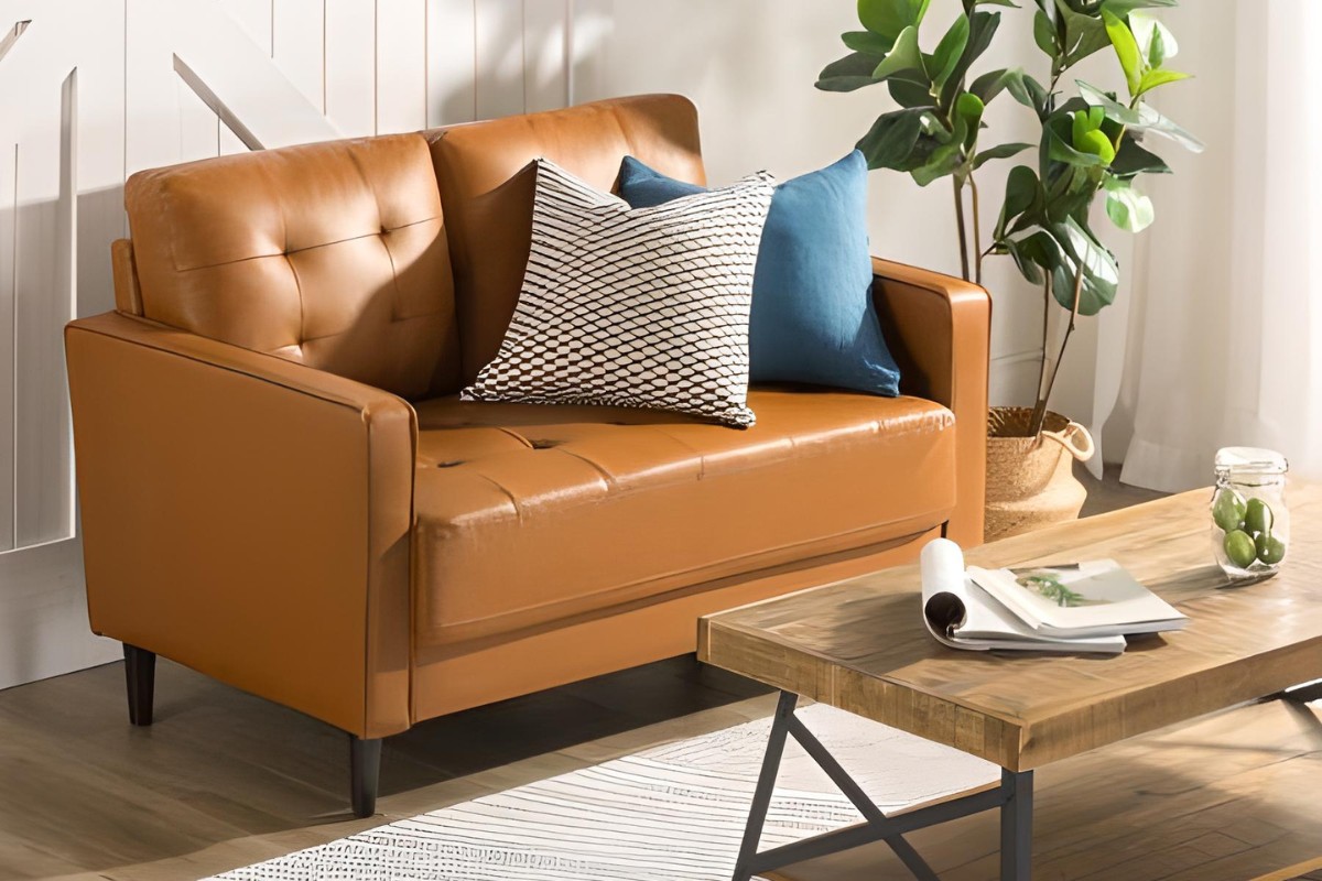 Sofa da 2 chỗ dành cho phòng ngủ