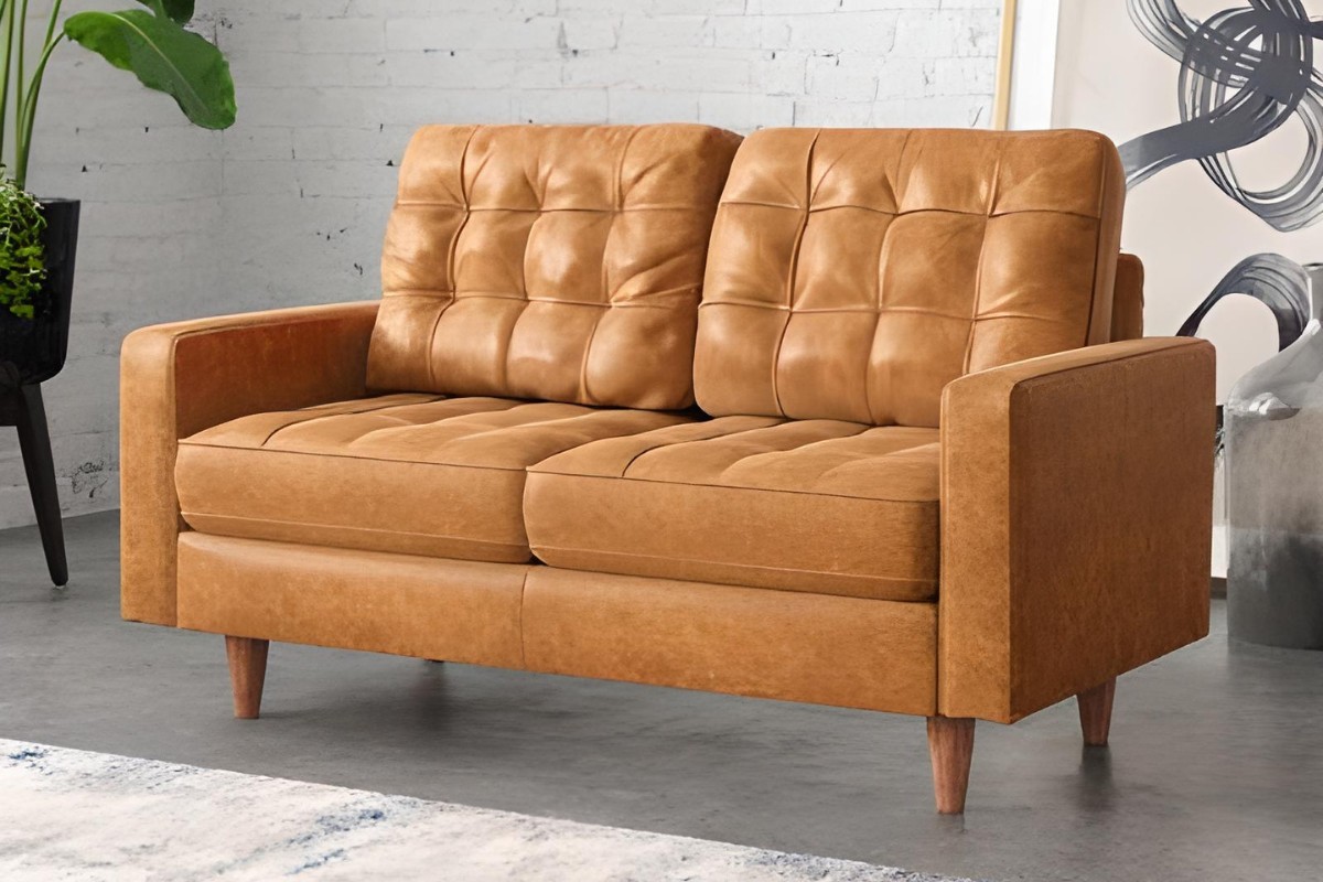 Sofa da 2 chỗ cho phòng ngủ