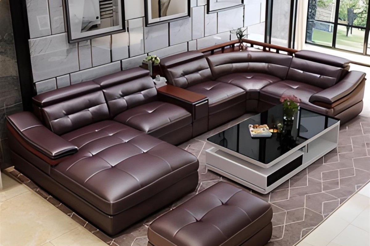 Sofa da chữ U tạo nên sự quyền lực