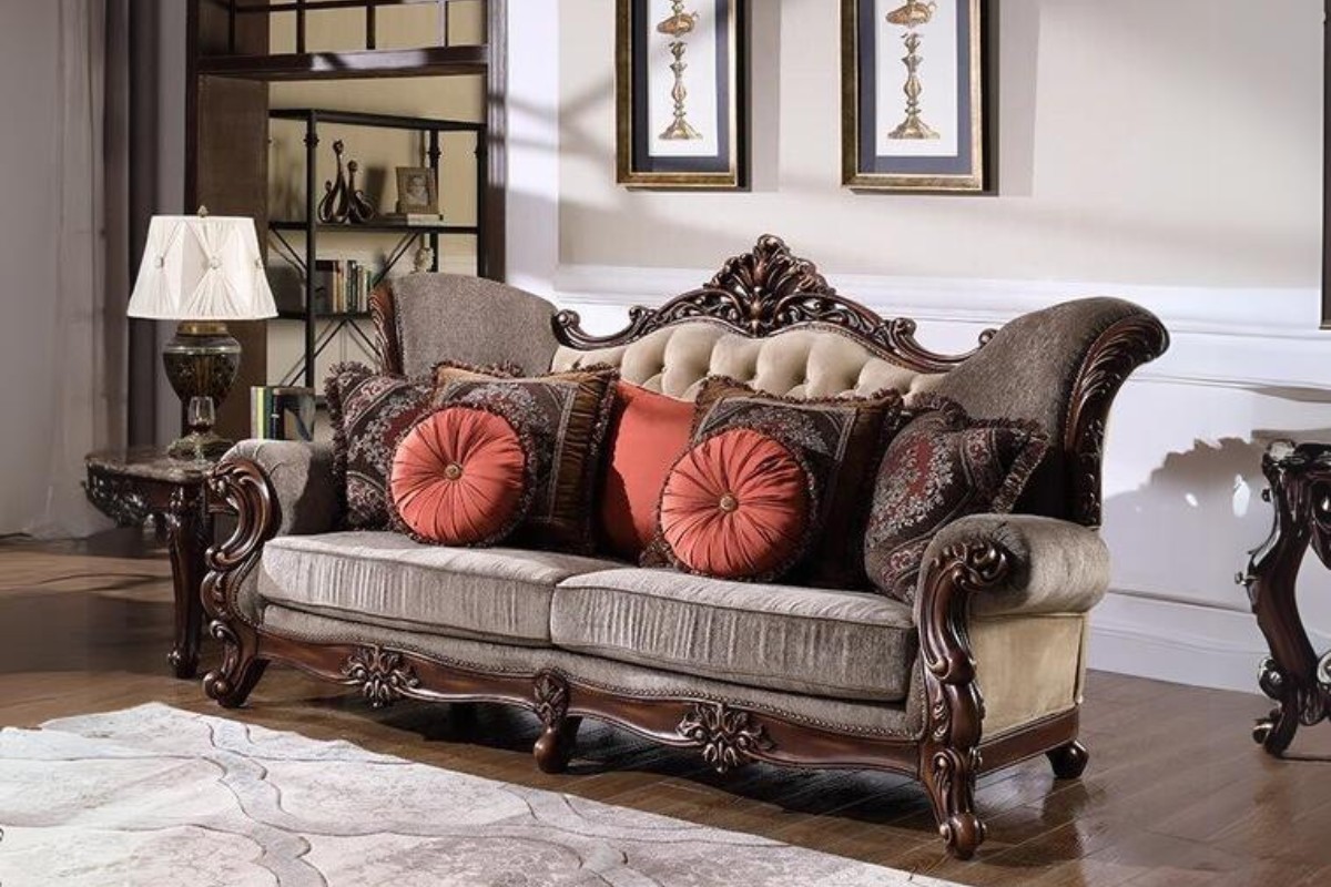 Sofa gỗ tân cổ điển cao cấp