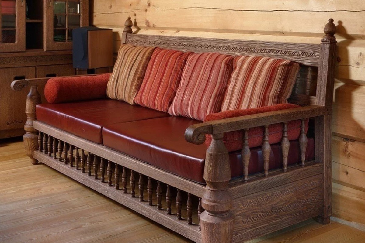 Ghế sofa gỗ vintage