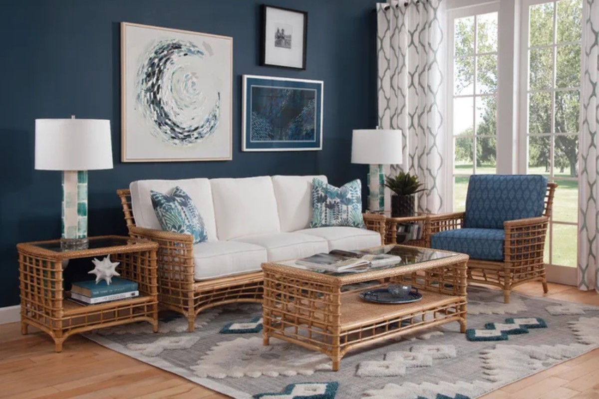 Sofa mây Bohemian đẹp mắt