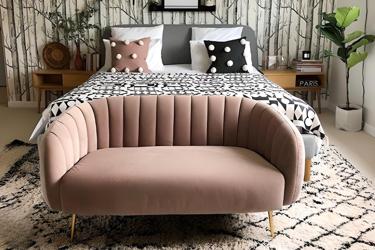 Sofa vải nỉ cho phòng ngủ