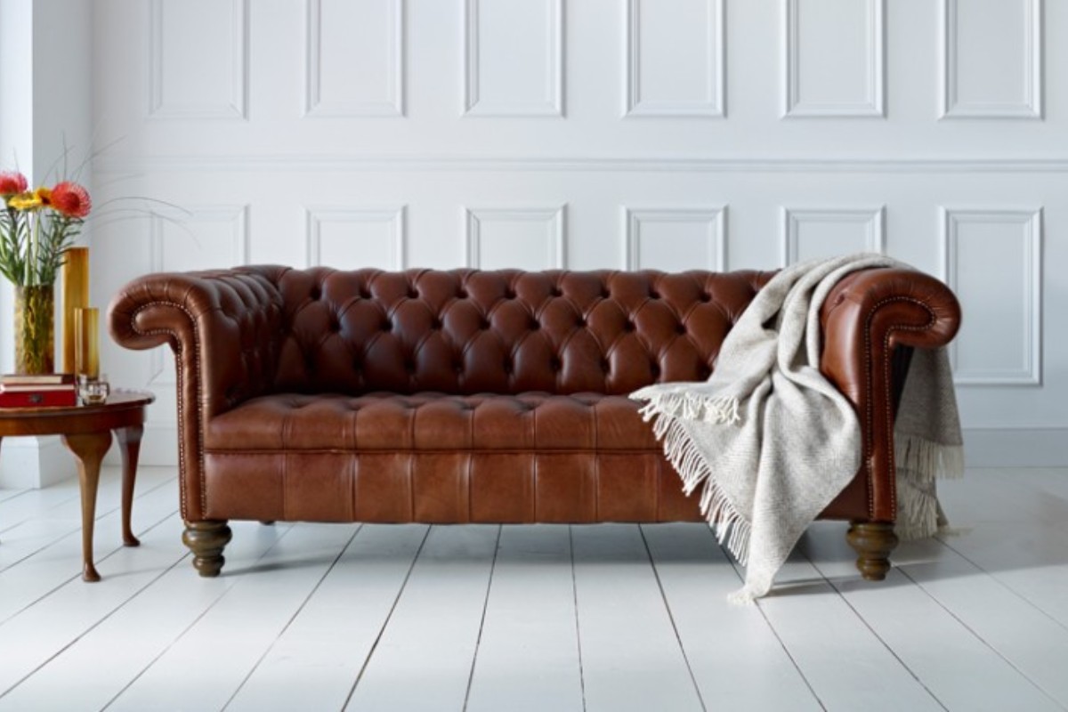 Sofa vintage bọc da sang trọng