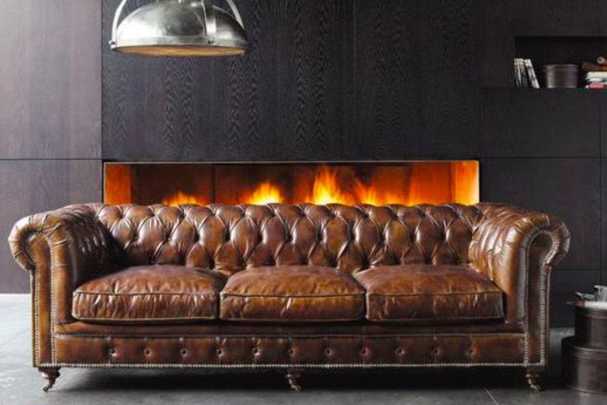 Sofa vintage bọc da cao cấp